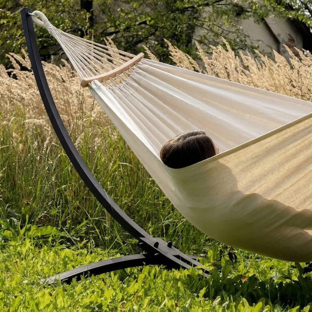 Hamac double XL 2 places avec barre en bois | Intérieur Extérieur | Brisa XL