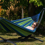 Hamac jardin sur pied en coton | solaya