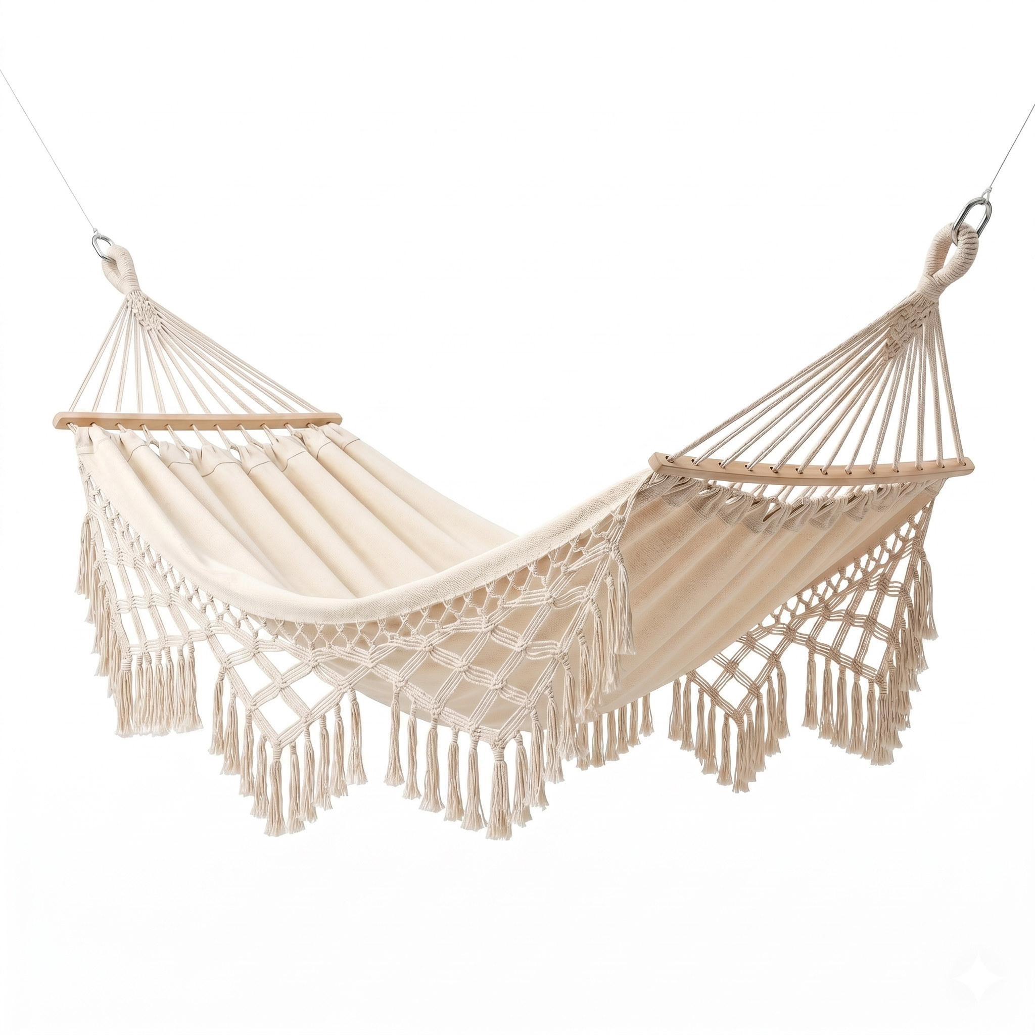 Hamac jardin double XL 2 places en coton | intérieur extérieur