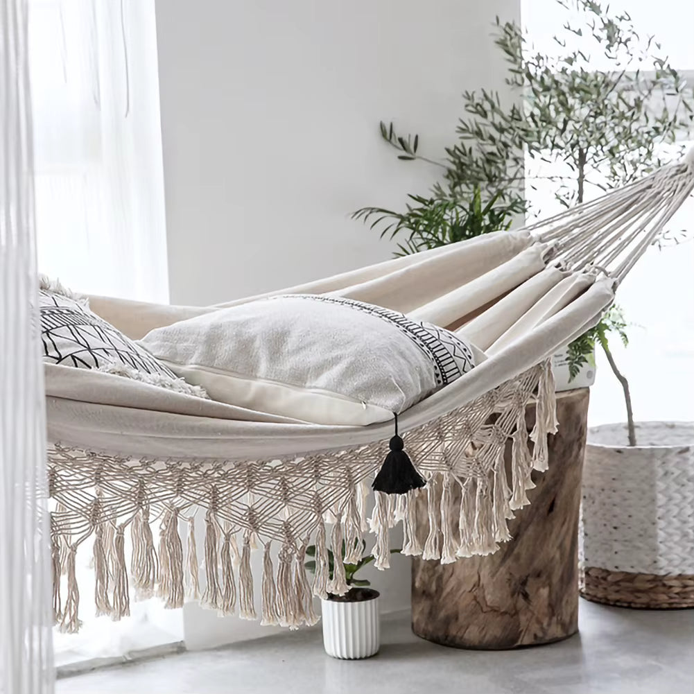Hamac jardin double XL 2 places en coton | intérieur extérieur | Medello