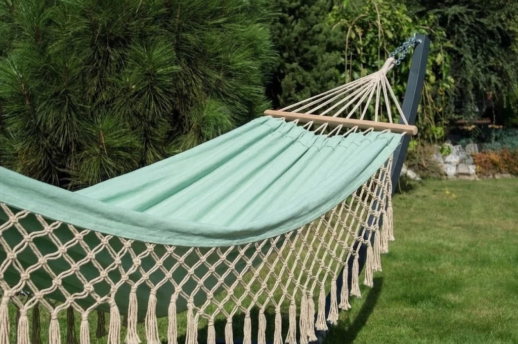 Hamac macramé 2 places à franges en coton | Ledinio