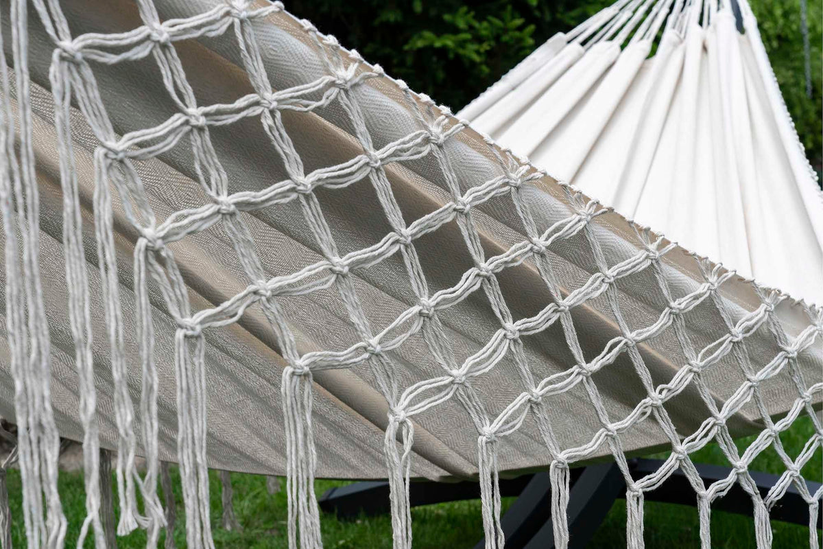 Hamac sur pied macramé tissé main en coton | Medellino