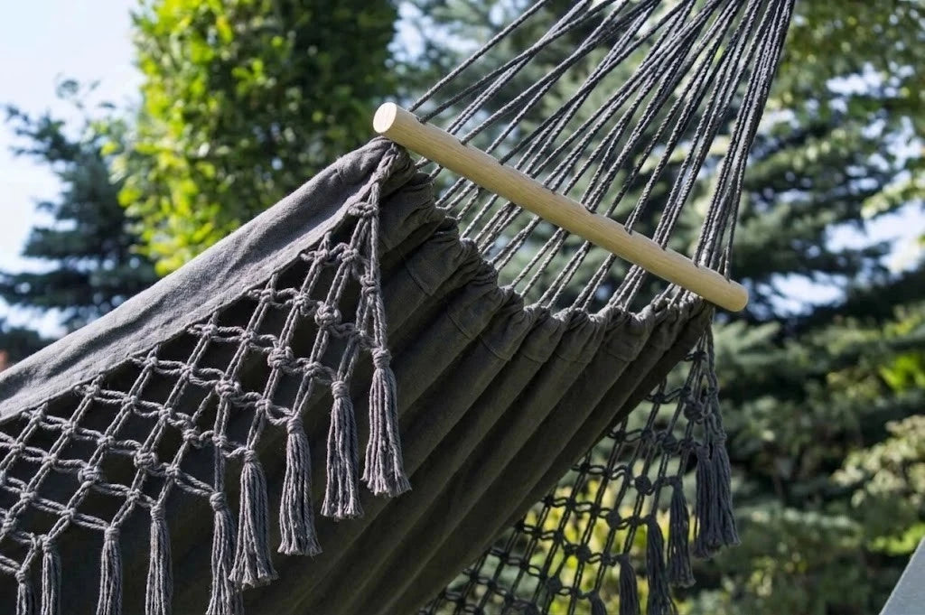 Hamac macramé 2 places à franges en coton | Ledinio