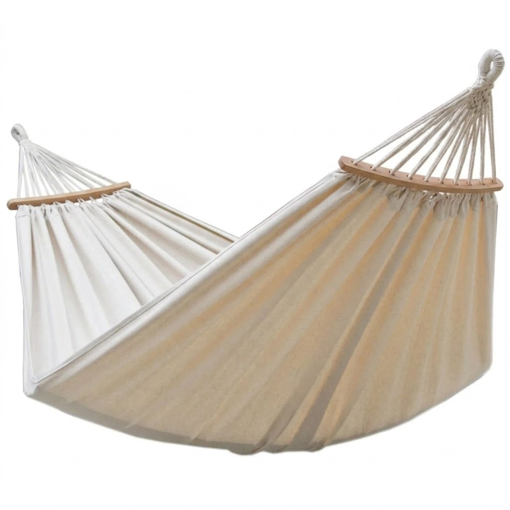 Hamac double XL 2 places avec barre en bois | Intérieur Extérieur | Brisa XL
