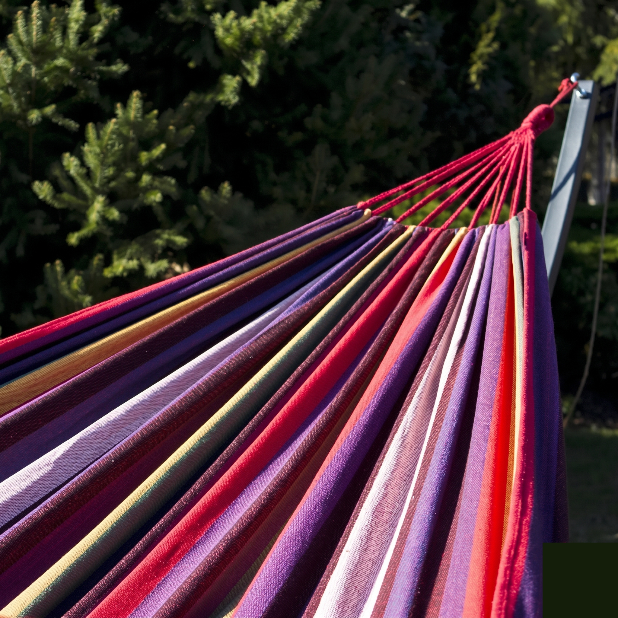 Hamac jardin double XL 2 places en coton | intérieur extérieur