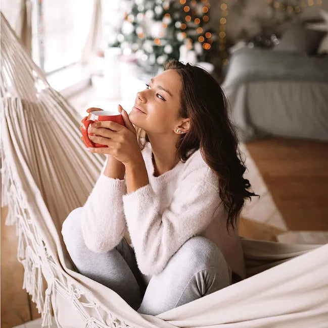 Hamac jardin double XL 2 places en coton | intérieur extérieur